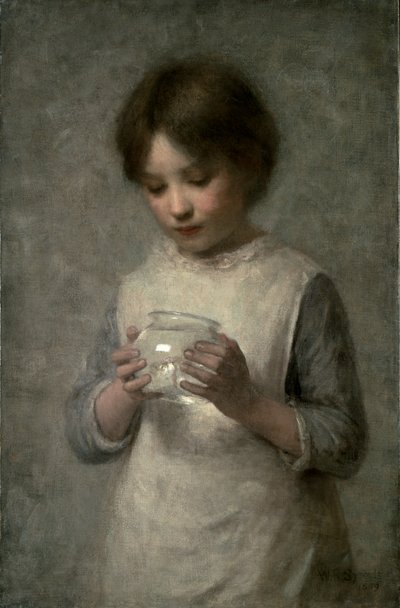 Girl with a Silver Fish, 1889 by William Robert Symonds